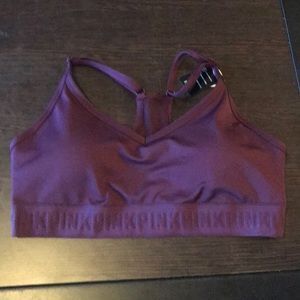 VS Pink Maroon Sports Bra